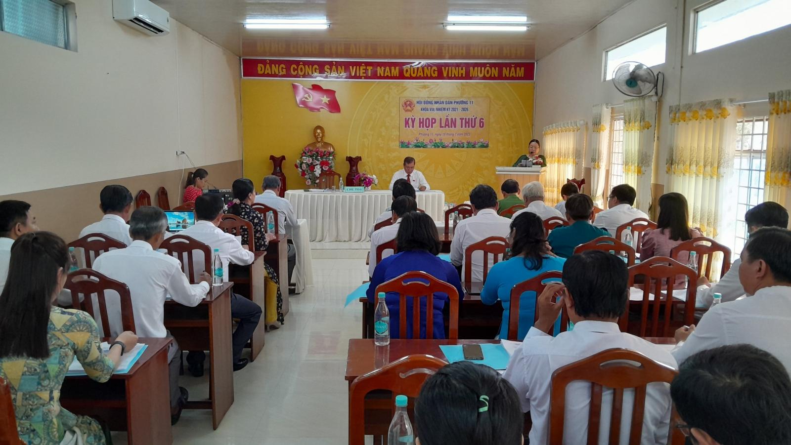 Hội đồng nhân dân Phường 11 tổ chức kỳ họp lấn thứ 6