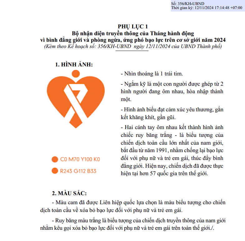 Bộ nhận diện truyền thông của Tháng hành động vì bình đẳng giới và phòng ngừa, ứng phó bạo lực trên cơ sở giới năm 2024